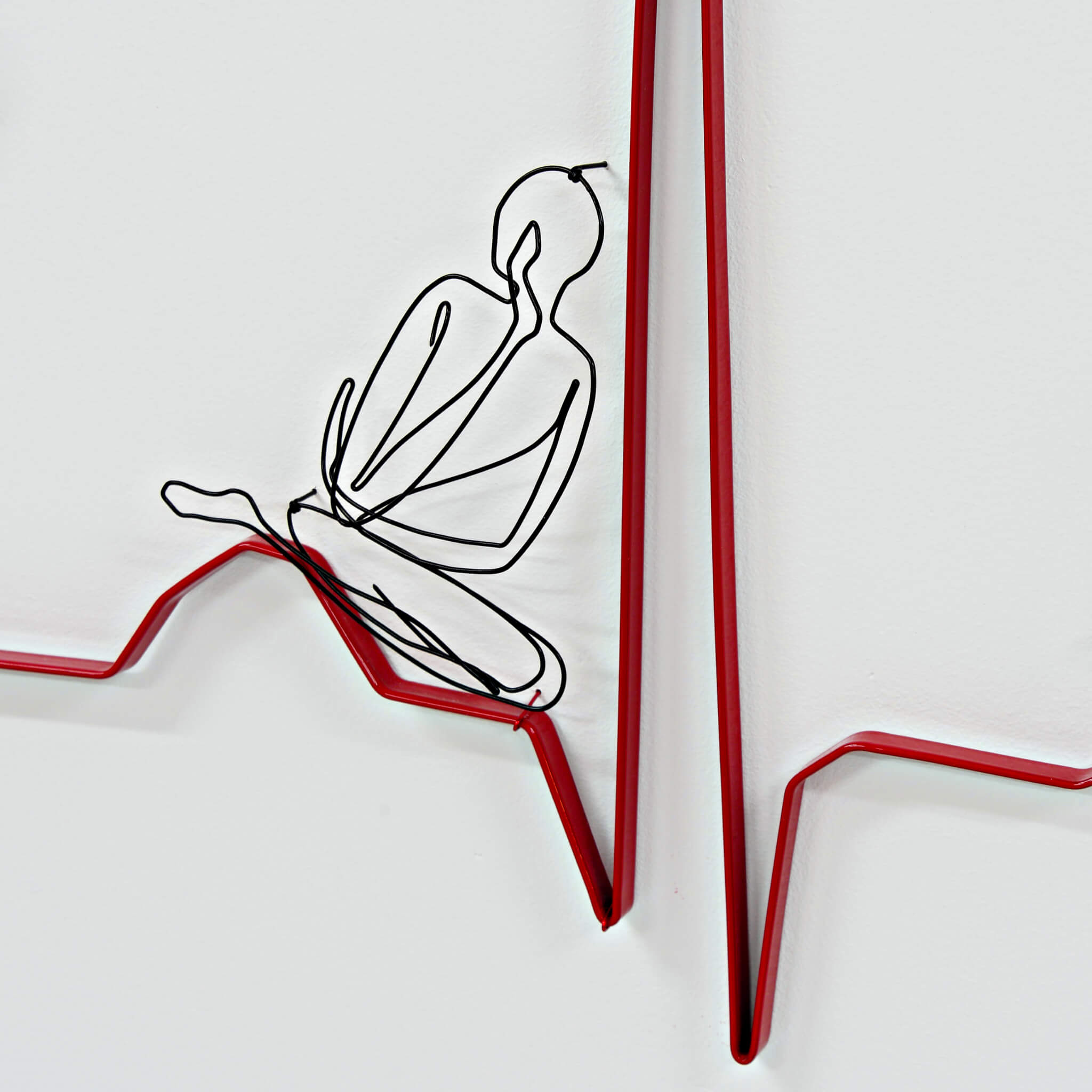 Pamela Merory Dernham sculpture, "Heart, Attack." detail 2