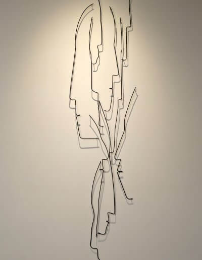 Pamela Merory Dernham, wire sculpture, Vertical Landscape #3