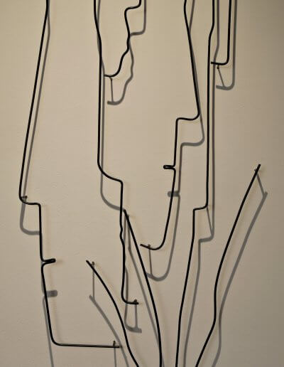 Pamela Merory Dernham, wire sculpture, Vertical Landscape #3, detail