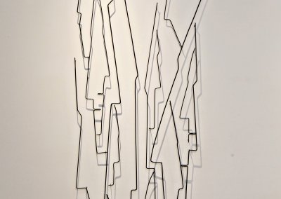 Pamela Merory Durnham, Vertical Landscape #6, wire sculpture, close up