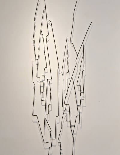 Pamela Merory Durnham, Vertical Landscape #6, wire sculpture, close up