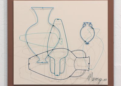 Pamela Merory Dernham, "Vessel Arrangement No. 3 in Various Blues", 2010