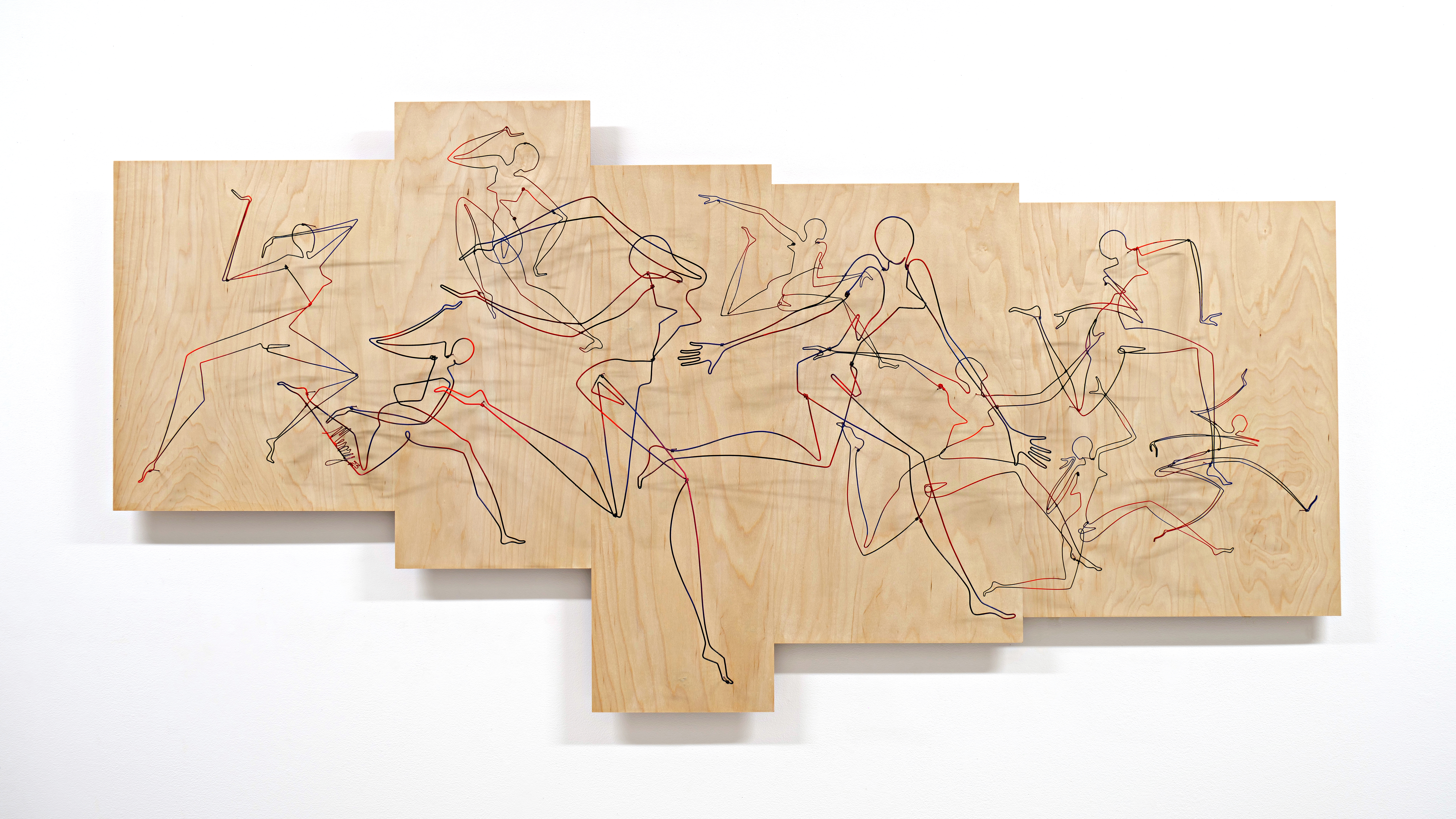 PamelaMeroryDernham-TheChase Pamela Merory Dernham's wire art image "The Chase"