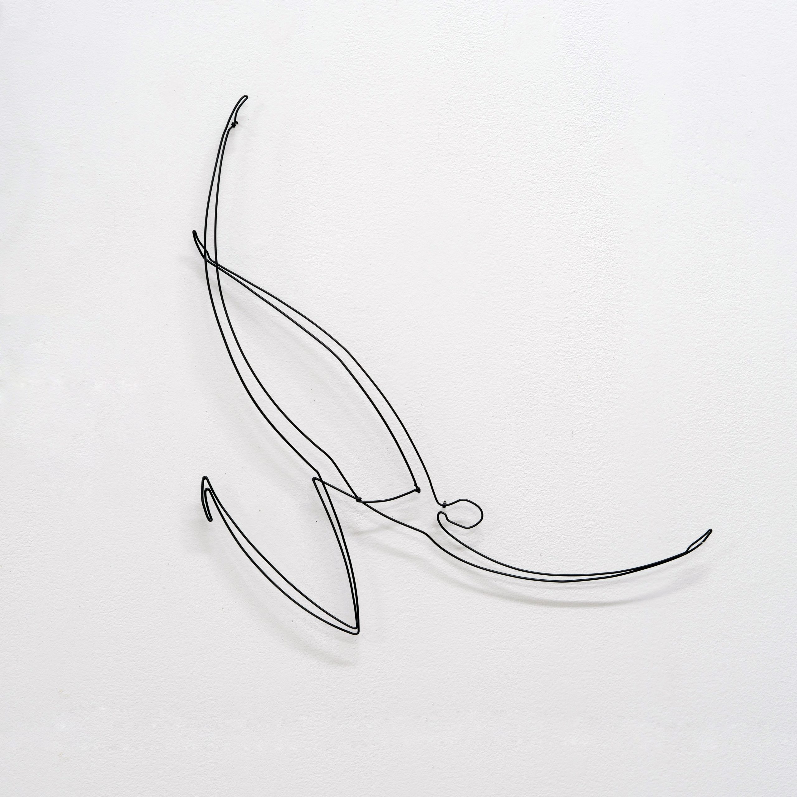 "Political Landscape: Fiddling While Rome Burns", 2017. Detail Powder coated steel wire and steel strips,